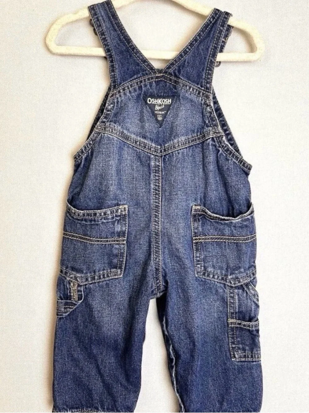 OshKosh B'gosh Vintage-Style Dark Blue Denim Overalls